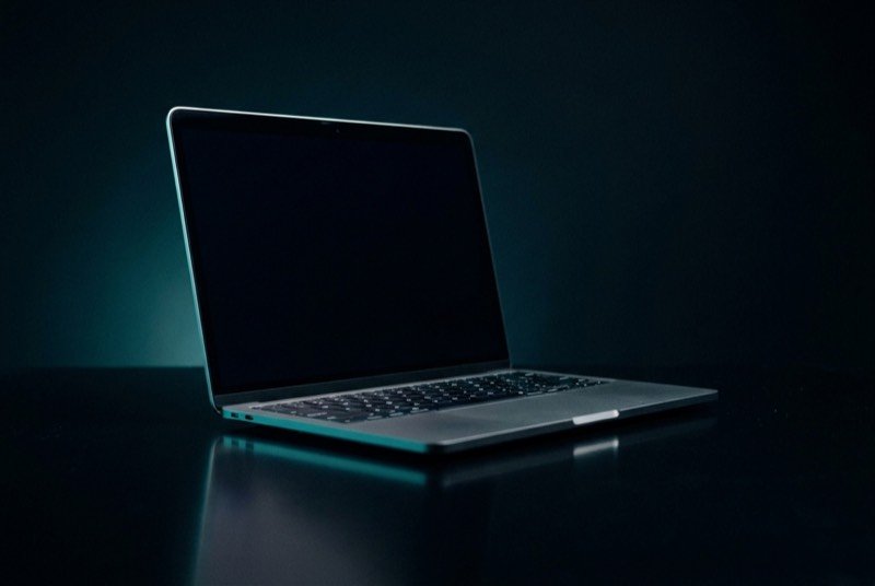 An open laptop